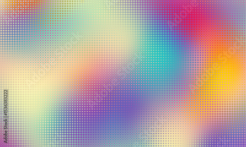 Pixilated abstract Energy background. Halftone effect. Vector image. Small particles with overlay moire effect