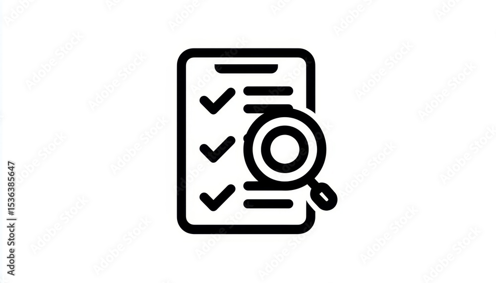 Checklist with magnifying glass (3) Checklist with magnifying glass (3)