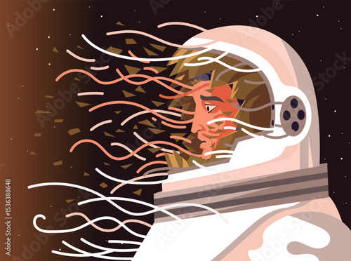 black hole gravity effect in an astronaut