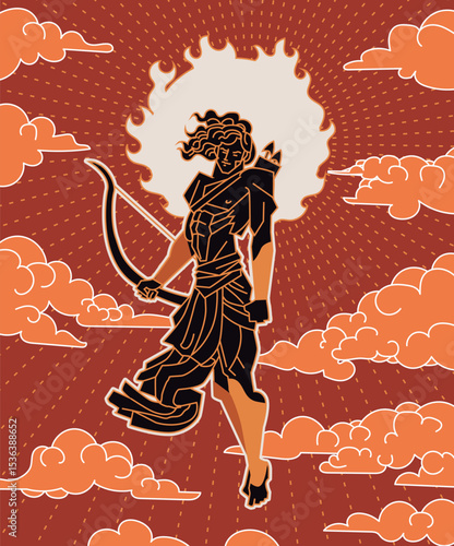 Tablou pe pânză apollo greek archer god of sun