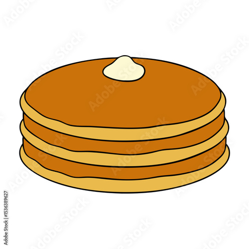  Cute Pancake Stack Cartoon Icon