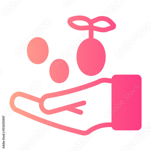 sowing seeds gradient icon