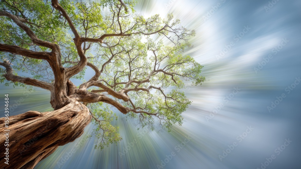 Fototapeta premium Majestic tree sunlight