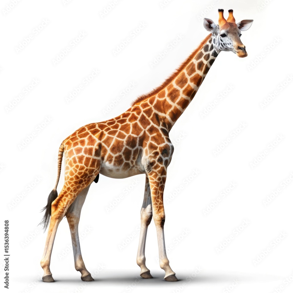 giraffe isolated on white giraffe isolated on white