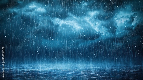 Wallpaper Mural Stormy night rain Torontodigital.ca