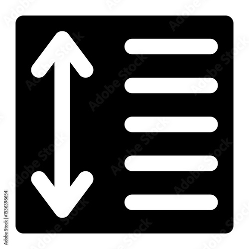 leading padding space black glyph icon