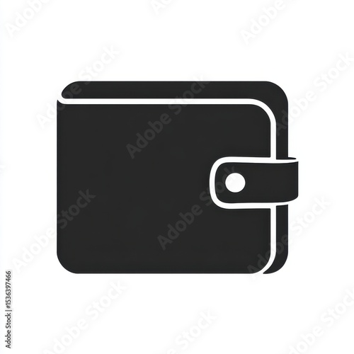 Free Download Simple Dark Gray Wallet Illustration on White Background - GFXLoad