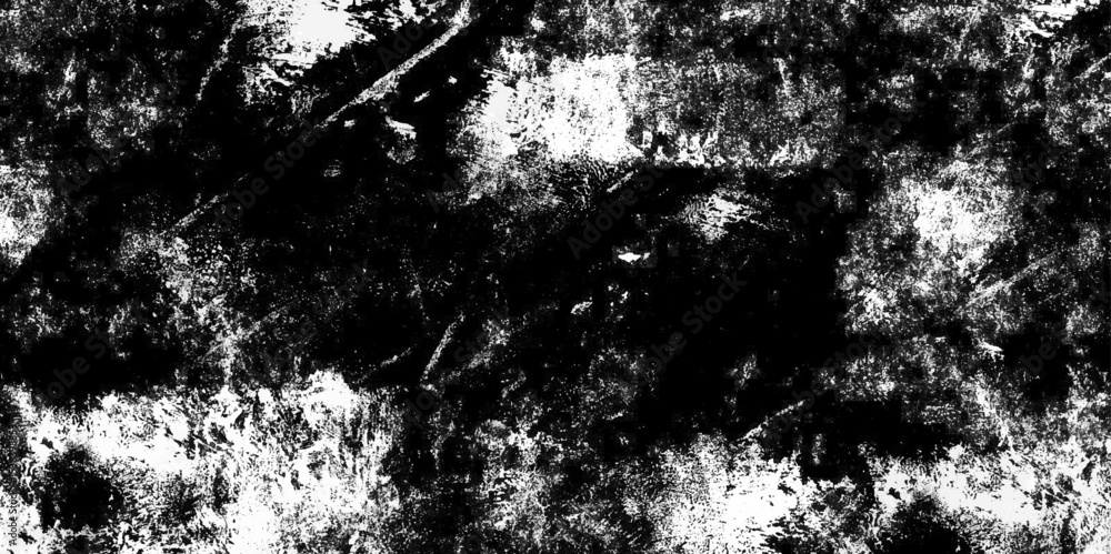 Fototapeta premium Distressed overlay texture rough black isolated on white and white texture vector grunge background. Distressed Rough Black cracked dark concrete floor or old grunge background. texture black gray.