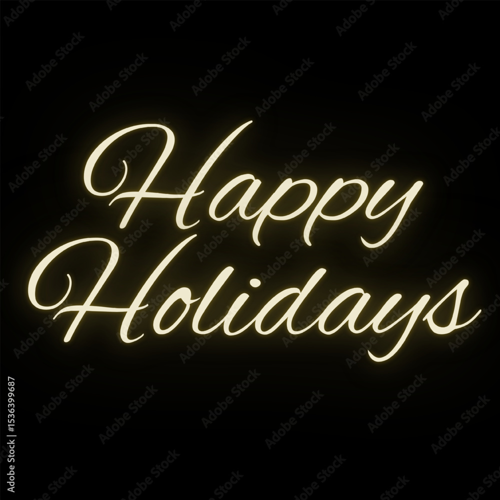 Vector text illustration for Happy Holidays. Vector text illustration for Happy Holidays.