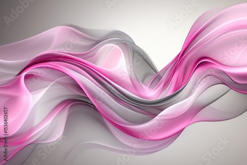 Abstract wave of pink and grey, flowing elegantly in the light. Use as a backdrop for beauty, fashion, or feminine designs.