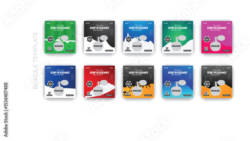 Sneaker & perfume Promotions Social Media & Web Design Templates