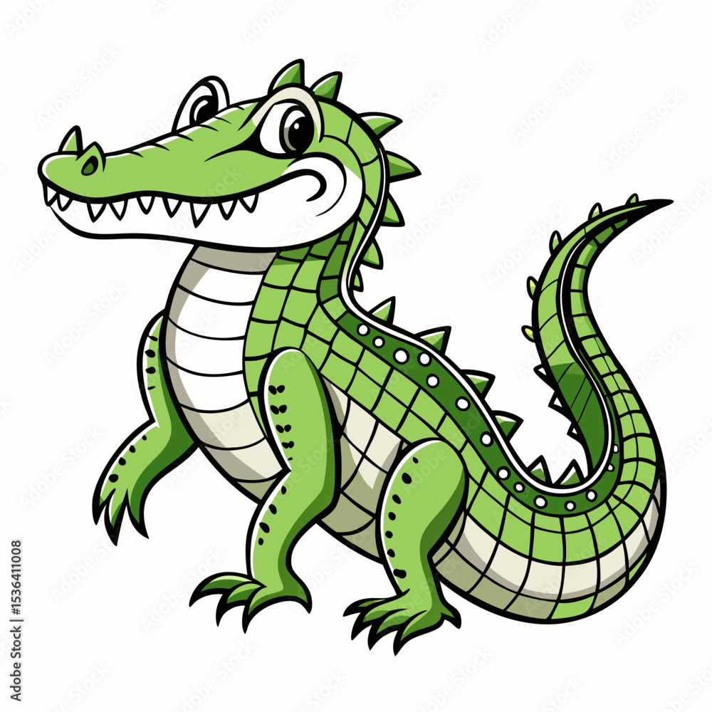 Fototapeta premium crocodile with a big smile