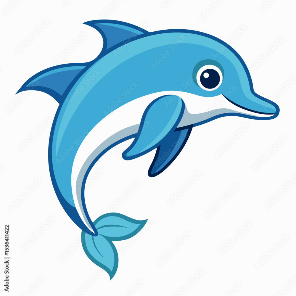 Fototapeta premium dolphin isolated on white