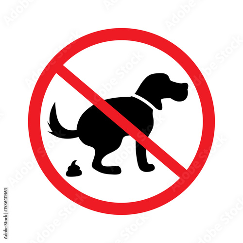 vector dog symbol prohibited from pooping