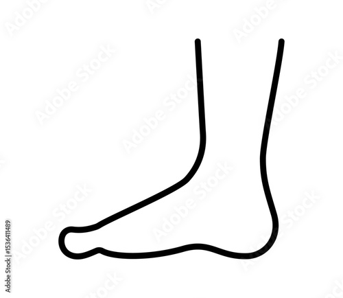 シンプルな足のアイコンイラスト　ベクター

