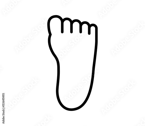 足の裏のシンプルなアイコンイラスト　ベクター
