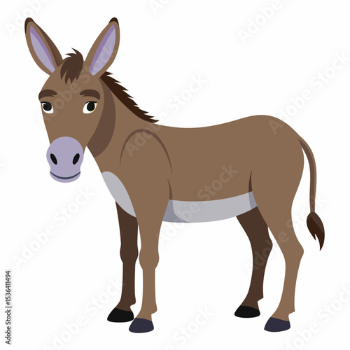 donkey cartoon isolated on white