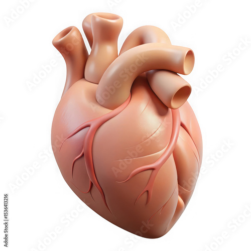 Wallpaper Mural Realistic 3d human heart model isolated on transparent background Torontodigital.ca