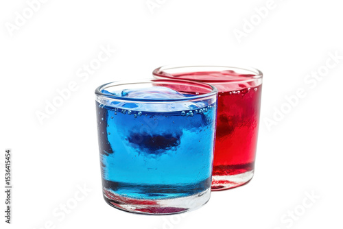 Vibrant Blue and Red Cocktails