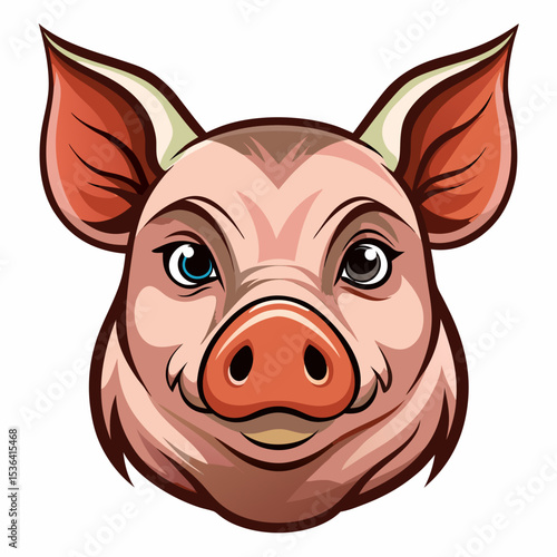 cartoon pig head