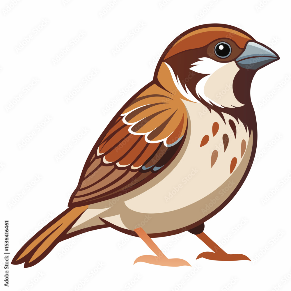 Fototapeta premium sparrow on a white background