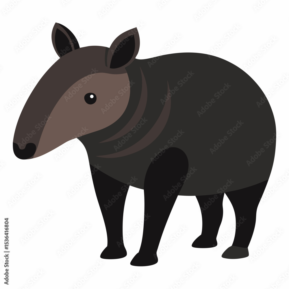 Fototapeta premium vector illustration of a rhino