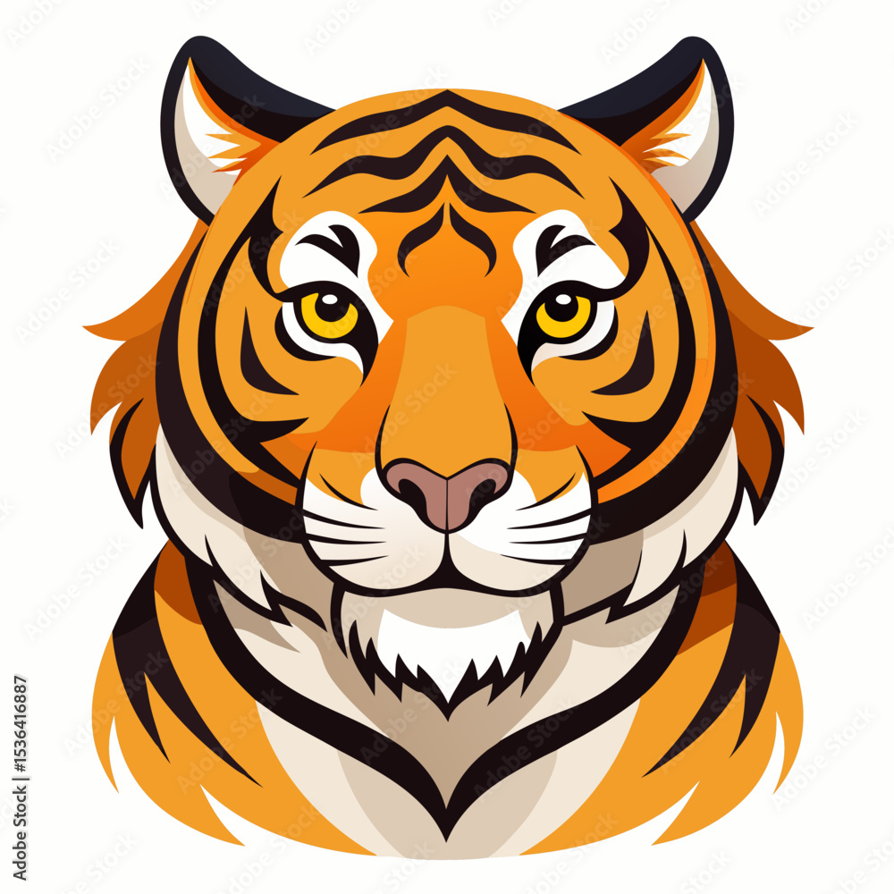 Fototapeta premium tiger head vector illustration
