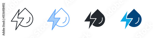 Free Download Water Energy Icon Set Multiple Style. Design In Outline, Blue, Glyph, Dualtone - GFXLoad