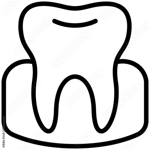 Gum icon for dental, website, application, printing, document, poster design, etc