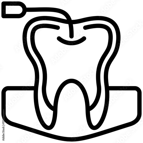 Root canal icon for dental, website, application, printing, document, poster design, etc