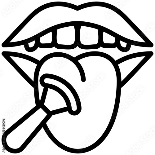 Tongue scraper icon for dental, website, application, printing, document, poster design, etc