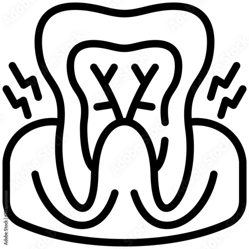 Gum disease icon for dental, website, application, printing, document, poster design, etc