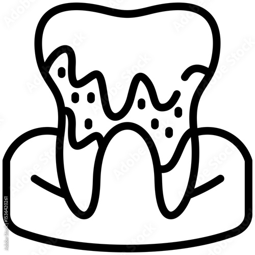 Dental calculus icon for dental, website, application, printing, document, poster design, etc