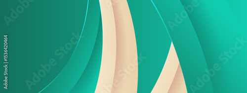 Teal and beige abstract curves suitable for backgrounds, graphic design projects, web design, digital art, and artistic creations in general.