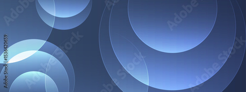 Overlapping translucent blue circles on a dark background. Suitable for abstract backgrounds, technology concepts, digital designs, and futuristic themes.