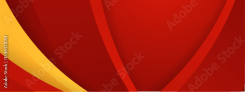 Abstract red and yellow curved shapes perfect for backgrounds, advertising, and creative designs needing vibrant and dynamic elements.