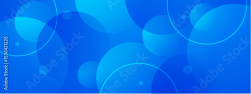 Overlapping translucent blue circles create a modern abstract design. Suitable for backgrounds, web design, digital art, and futuristic concepts.