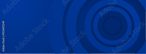 Concentric blue circles form abstract design. Suitable for digital backgrounds, web graphics, technology related concepts, and modern artistic projects.