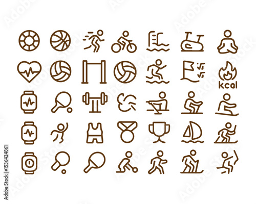 sports icon set