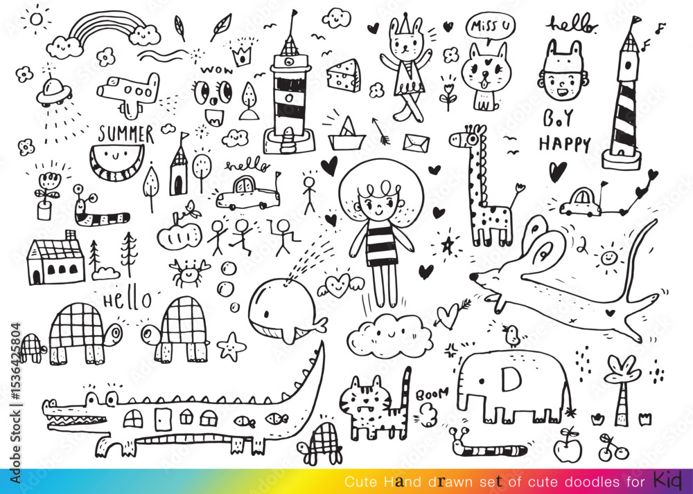 Collection of hand drawn cute doodles,Doodle children drawing,Sketch set of drawings in child style,Funny Doodle Hand Drawn,Page for coloring, cute animal hand drawn, cute Doodle Collection of hand drawn cute doodles,Doodle children drawing,Sketch set of drawings in child style,Funny Doodle Hand Drawn,Page for coloring, cute animal hand drawn, cute Doodle