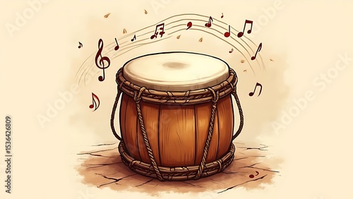 The Rhythmic Heartbeat: A Barrel Drum's Melodious Enchantment