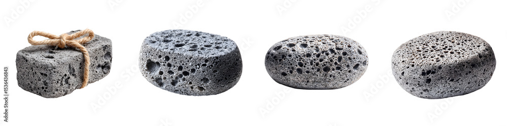 Obraz premium Volcanic rocks with rough porous textures