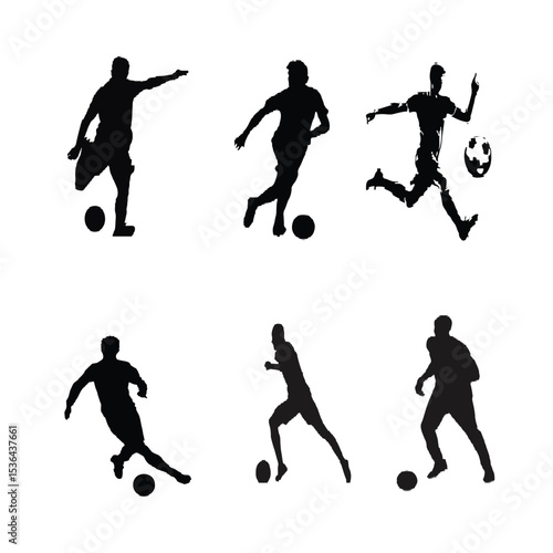 Wallpaper Mural playing football vector 2 Torontodigital.ca
