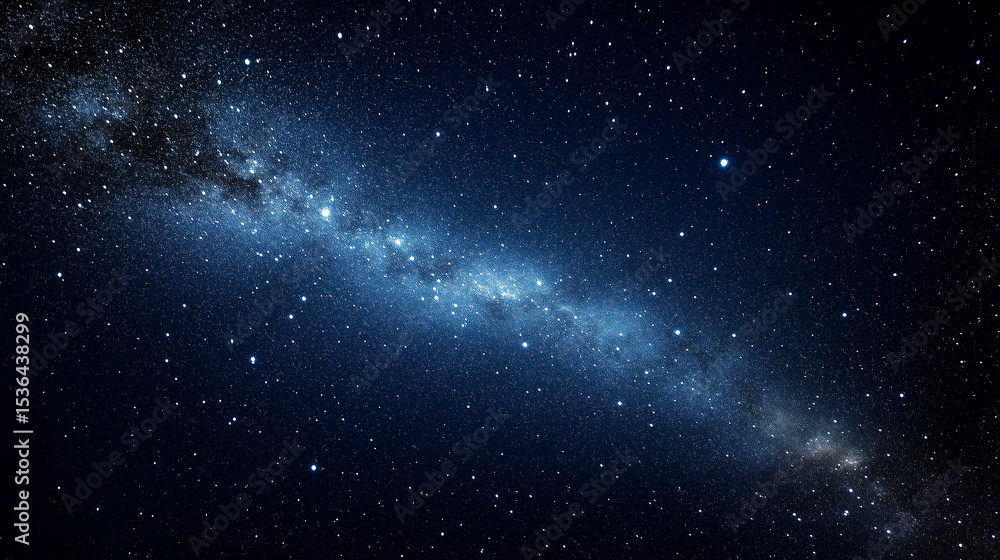 Obraz premium A Serene and Mesmerizing Night Sky Filled with Countless Twinkling Stars with High Resolution