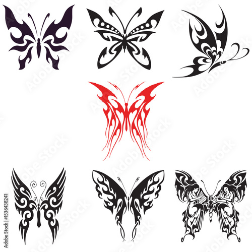 black and white butterfly