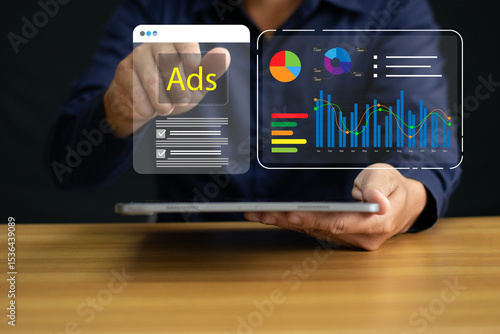 Ads Advertising Product advertising Promoting products or services through digital tools Online advertising concept Internet advertising Social media