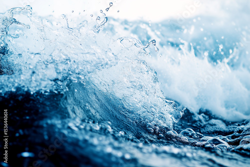 A Dynamic and Energetic Scene of Water in Motion with High Resolution