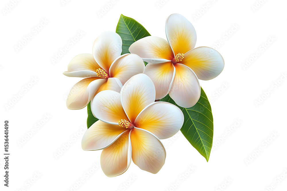 Fototapeta premium Plumeria isolated on transparent background