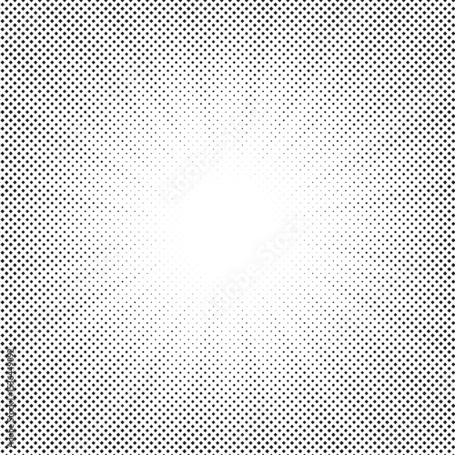 Dotted background. Abstract halftone concentric pattern. Gradient mosaic radial texture. Vector illustration.
