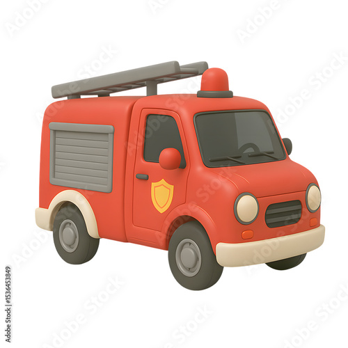 Wallpaper Mural 3d red fire truck Torontodigital.ca